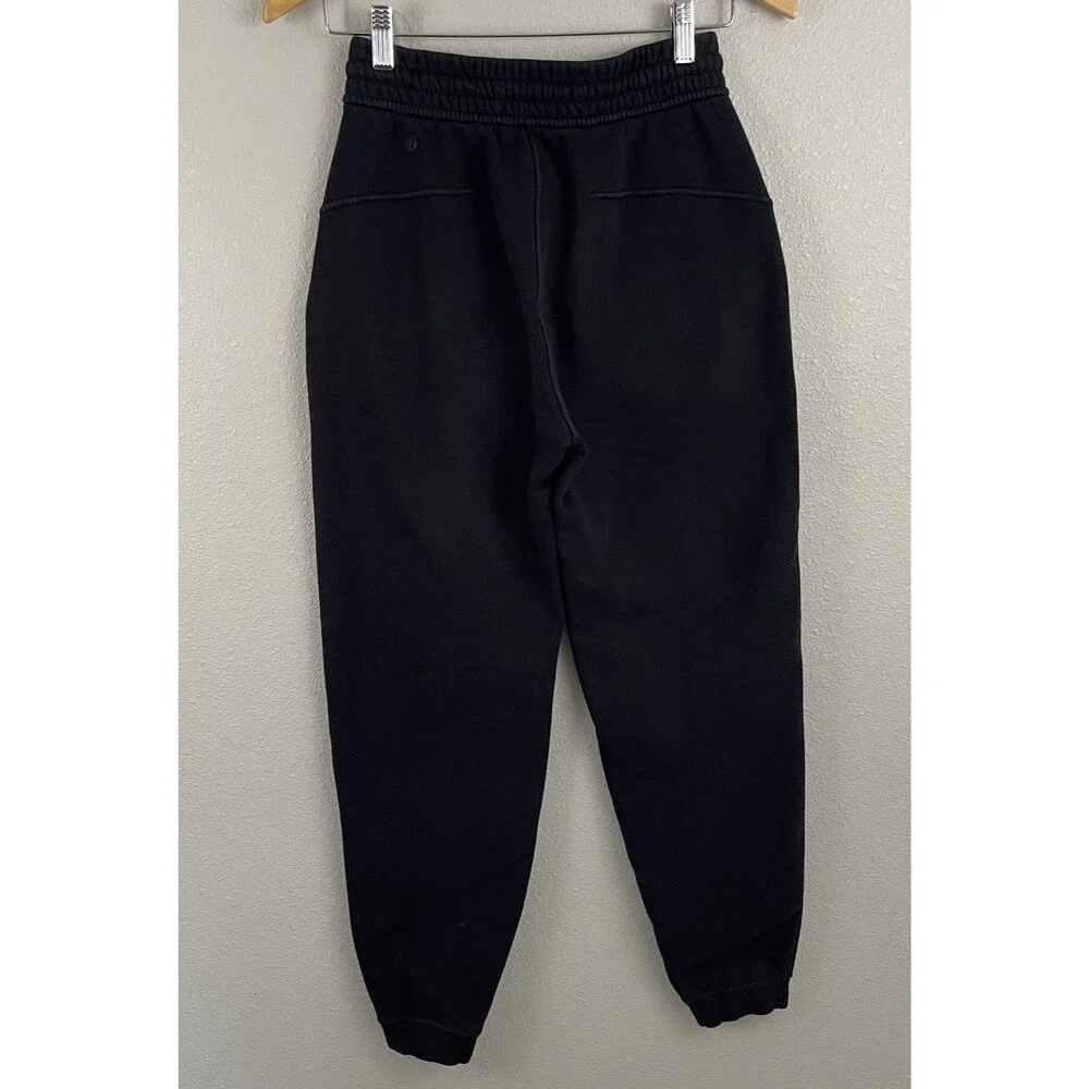 Lululemon Womens 4 Black Loungeful High Rise Jogger